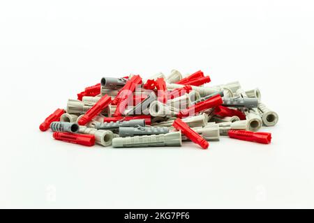 used in every construction and repair work: dowels of different sizes Stock Photo