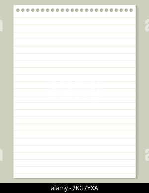 Grid paper. Abstract striped background with color horizontal lines. Geometric pattern for school, wallpaper, textures, notebook. Lined paper blank Stock Vector