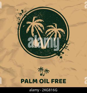 Paper ecopalm oil icon Stock Vector