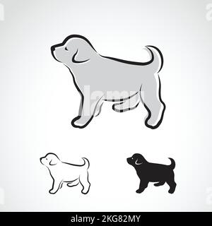 Vector image of labrador puppy on white background. Easy editable layered vector illustration. Dog. Pet. Stock Vector