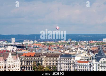 City views from the Fisherman's Bastion in Buda, Budapest Hungary Europe EU Stock Photo