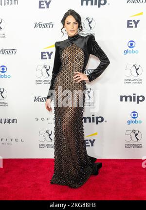 New York, United States. 21st Nov, 2022. Ximena Herrera attends 50th International Emmy Awards at Hilton hotel (Photo by Lev Radin/Pacific Press) Credit: Pacific Press Media Production Corp./Alamy Live News Stock Photo