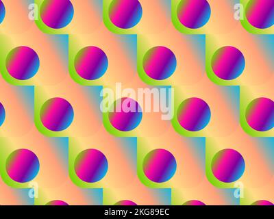 Seamless abstract geometry, iridescent holographic style, vector quality Stock Vector