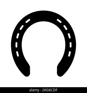 A simple horseshoe silhouette vector illustration Stock Vector