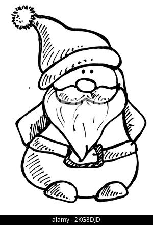 Christmas icon freehand drawn Stock Vector