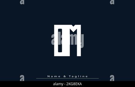 Alphabet letters Initials Monogram logo OM , MO Stock Vector