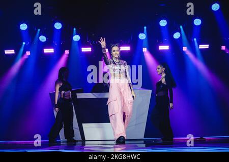 Zurich, Switzerland. 18th, November 2022. The Swiss singer Naomi Lareine performs live during the Energy Star Night 2022 at the Hallenstadion in Zürich. (Photo credit: Gonzales Photo - Tilman Jentzsch). Stock Photo