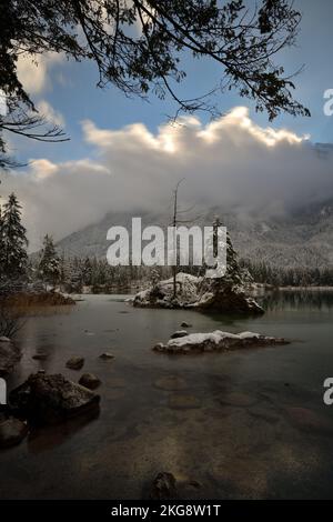 The winter time in the Berchtesgadener Land is a wonderful time with many beautiful locations and wonderful atmospheres Stock Photo