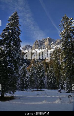 The winter time in the Berchtesgadener Land is a wonderful time with many beautiful locations and wonderful atmospheres Stock Photo