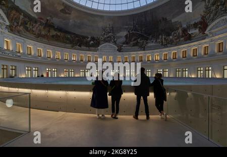 Main space from top level. Bourse de Commerce, Paris, France. Architect: Tadao Ando , 2021. Stock Photo