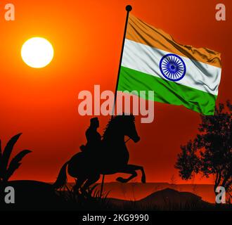 Indian flag background, 3D rendering Stock Photo - Alamy