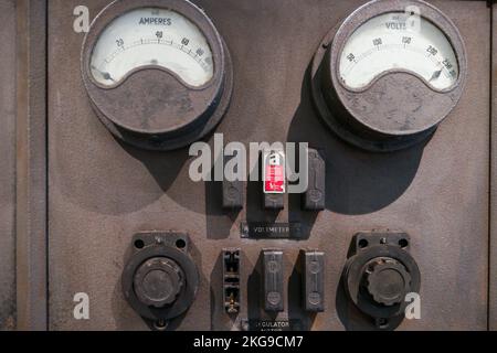 Control Panel at Bawdsey Radar station Stock Photo - Alamy