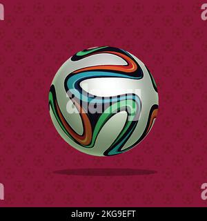 FIFA World Cup 2022 Qatar football match graphics in vector design Stock Vector