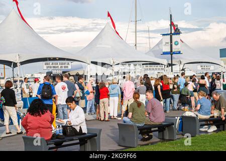 Portsmouth Virginia,Colonial history,NTELOS Pavilion at Harbor Center,centre,scenes from Norah Jones concert,performance,entertainment,show,visitors t Stock Photo