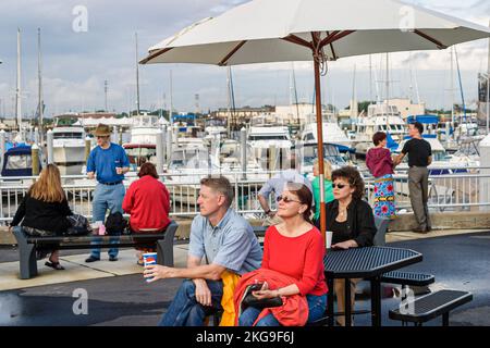 Portsmouth Virginia,Colonial history,NTELOS Pavilion at Harbor Center,centre,scenes from Norah Jones concert,performance,entertainment,show,visitors t Stock Photo