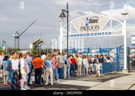 Portsmouth Virginia,Colonial history,NTELOS Pavilion at Harbor Center,centre,scenes from Norah Jones concert,performance,entertainment,show,visitors t Stock Photo