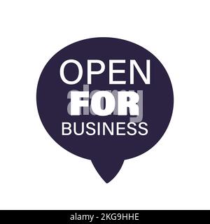 Open for business vector flat icon Stock Vector