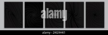 Modern Black Background Design with Abstract Texture Stock Vector