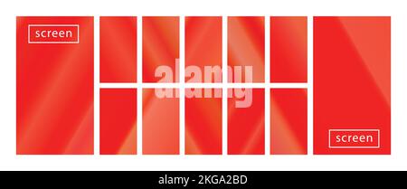 Mobile screen lock display collection of colorful backgrounds in trendy neon colors. Modern screen vector design for mobile app. Soft color abstract Stock Vector