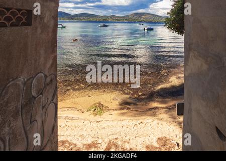 La Moune Beach in Saint-Tropez, French Riviera, France, Europe Stock Photo