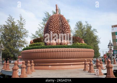 Durian Roundabout Kampot Cambodia Stock Photo