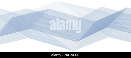 Abstract bluish broken complex polyline by thin lines. Subtle vector graphics Stock Vector