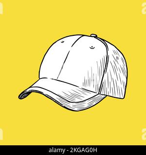 Hat Icon. Sport Concept, Sketch and Vintage Style. Stock Vector