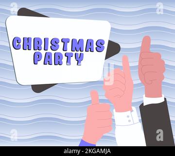 Text showing inspiration Christmas Party. Business approach annual festival commemorating the birth of Jesus Christ Stock Photo