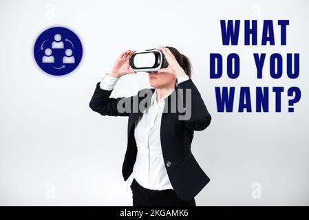 Handwriting text What Do You Wantquestion. Internet Concept Aspiration Contemplation Need Contemplate Aspire Stock Photo