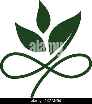 Leaf logo. Bio nature green eco vector symbols business logo template Icon Illustration Brand Identity Stock Vector