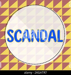 Conceptual display Scandal, Concept meaning an action or event regarded