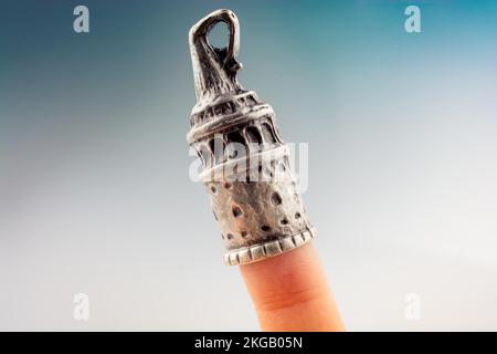 View of the Galata Tower icon from ancient times in Istanbul Stock ...