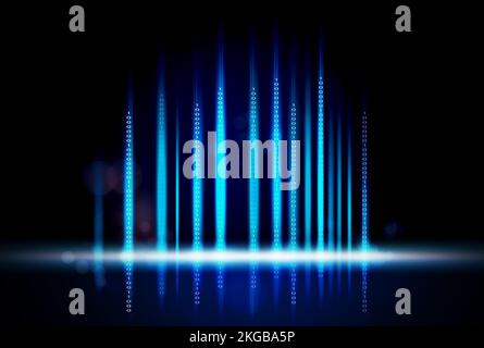 Data in transmission. Cropped view of a data stream against a black background. Stock Photo