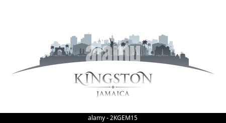 Kingston Jamaica city skyline silhouette. Vector illustration Stock Vector