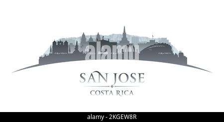 San Jose Costa Rica city skyline silhouette. Vector illustration Stock Vector