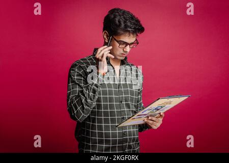 Corporate Auditing Accounting Error Recollecting the Reason of Difference in Audit Report. Confused Auditor in Office Reviewing Discrepancy Stock Photo