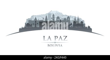 La Paz Bolivia city skyline silhouette. Vector illustration Stock Vector