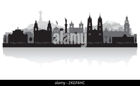 Quito Ecuador city skyline vector silhouette illustration Stock Vector