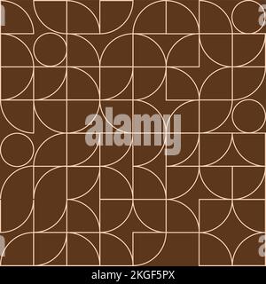flat stylish geometric figure, thin lines, brown Stock Vector