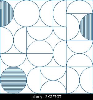 A flat stylish geometric figure, blue lines Stock Vector