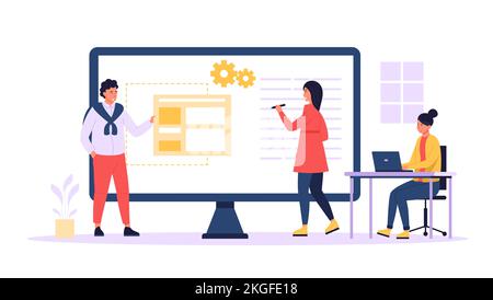 Database storage service concept, order and analysis Stock Vector