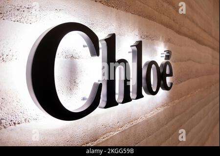 Chloe brand store and logo seen in Hong Kong Stock Photo - Alamy