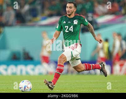 Doha, Qatar, 22nd November 2022. Luis Chavez of Mexico   during the FIFA World Cup 2022 match at Stadium 974, Doha. Picture credit should read: Florencia Tan Jun / Sportimage Stock Photo