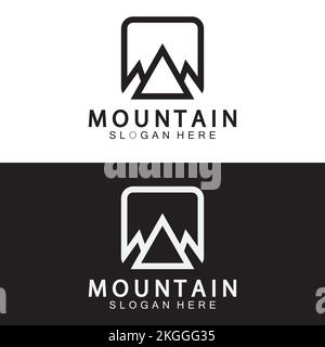 Mountain icon Logo Template Vector illustration design Stock Vector