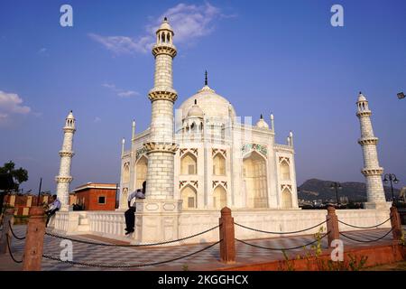 Tourist visits at the Tableau of Seven Wonders Park in Ajmer, India on November  15, 2022.