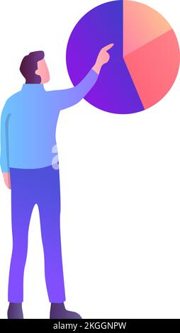 Bitcoin data statistic monitoring flat vector icon Stock Vector