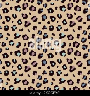Leopard spots in pastel colors vector seamless pattern Stock Vector