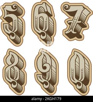 Vector Vector decorative cyrillic font. Eps-10 separated by groups and layers for easy edit. Stock Vector
