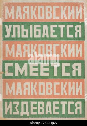 MAYAKOVSKY, Vladimir Vladimirovich (1893-1930), and RODCHENKO, Aleksandr Mikhailovich (1891-1956). Maiakovskii ulybaetsia. Maiakovskii smeetsia. Maiakovskii izdevaetsia, 1923 Stock Photo