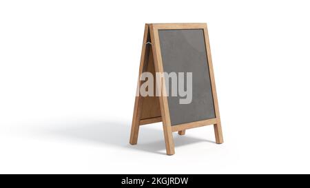 Sidewalk Chalkboard isolated on white background. Clipping path included. Stock Photo